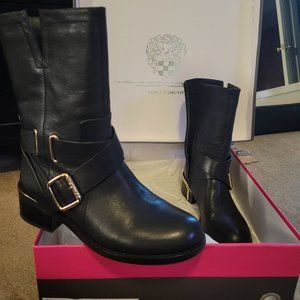 Vince Camuto Black Moto Boots